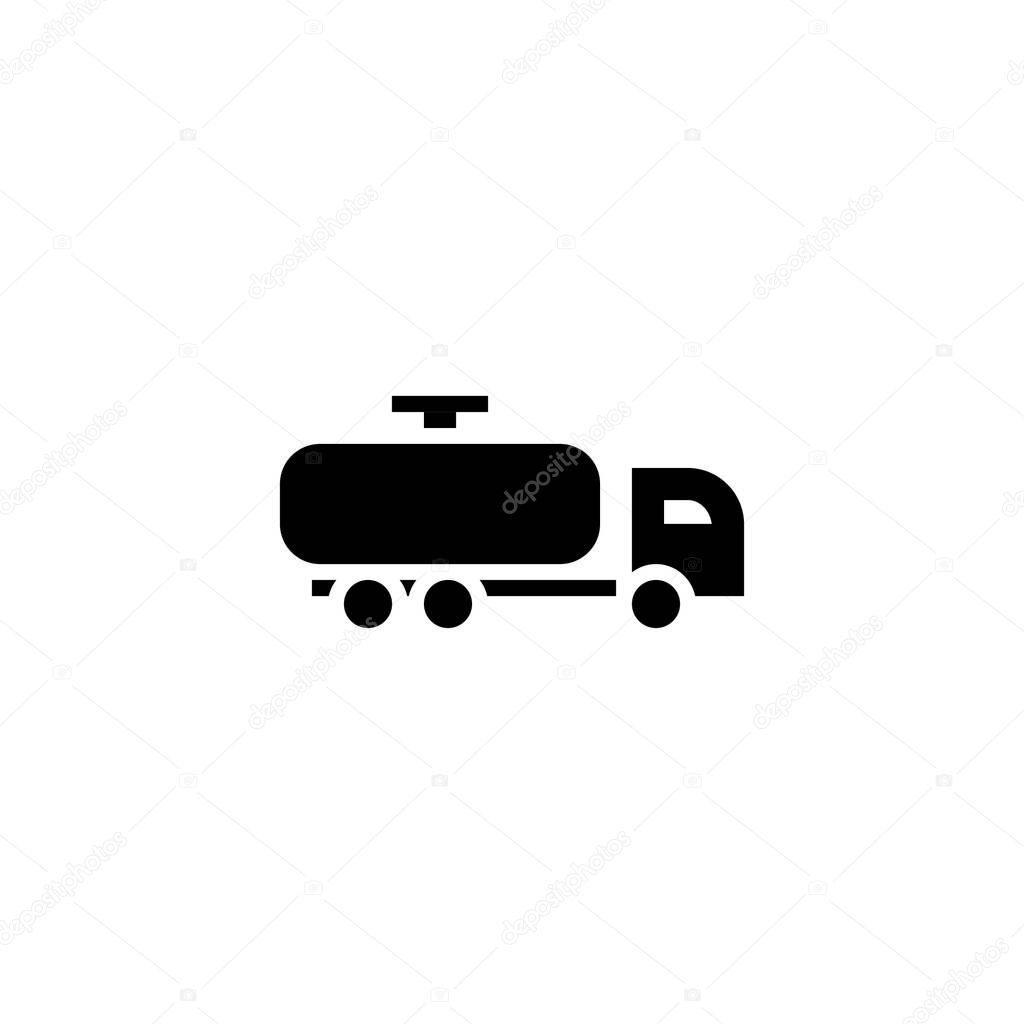 fuel truck icon solid. vehicle and transportation icon stock