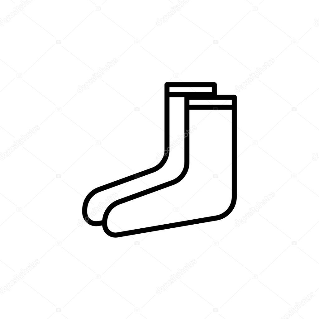 Socks Icon with line style. apparel icon vector illustration