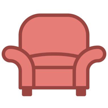 Koltuk simgesi dolu çizgi tarzı. vektör eps10 illüstrasyon