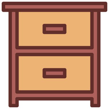 çekmece simgesi dolu çizgi stili. vektör eps10 illüstrasyon