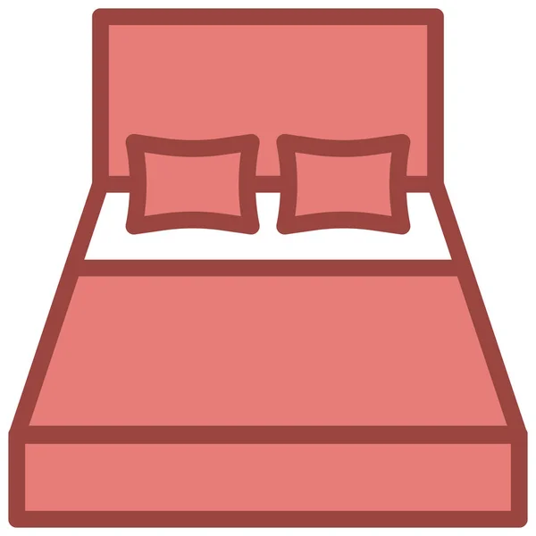 Іконка ліжка заповнена стилем лінії. векторна ілюстрація eps10 — стоковий вектор