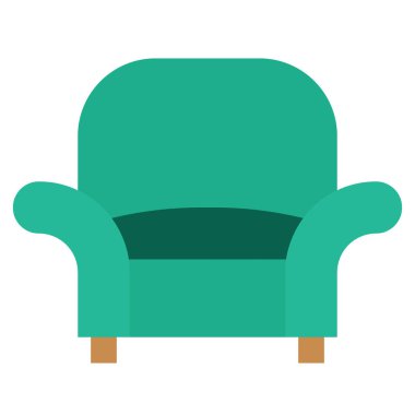 düz stil ile koltuk simgesi. vektör eps10 Illustration