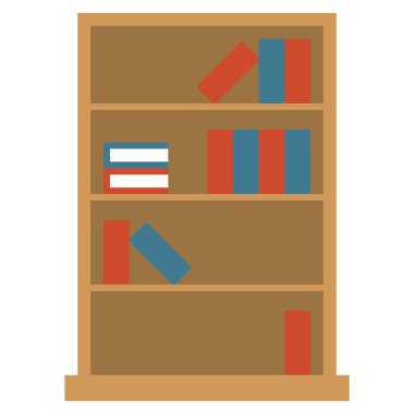 düz stil ile kitaplık simgesi. vektör eps10 Illustration