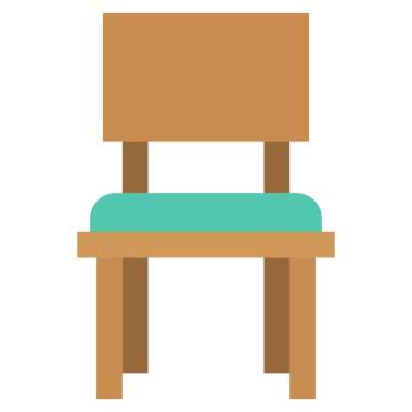 düz tarzı ile sandalye simgesi. vektör eps10 Illustration