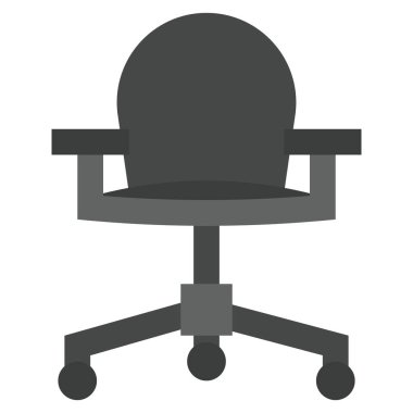 düz tarzı ile memur sandalye simgesi. vektör eps10 Illustration