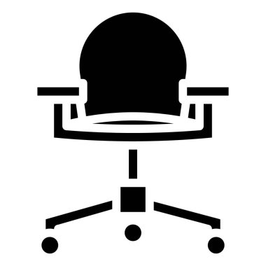 Memur koltuğu glif stili ile Icon. Vektör eps10 Illustration
