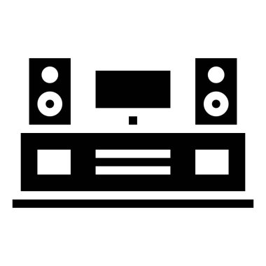 eğlence merkezi glif stili ile simge. Vektör eps10 Illustration