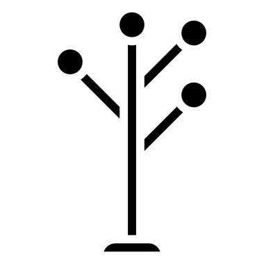 Coat raf glif stili ile simge. Vektör eps10 Illustration