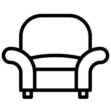 anahat stili ile koltuk simgesi. vektör eps10 Illustration