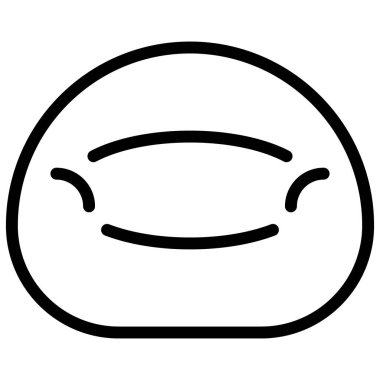 anahat stili ile fasulye torbası simgesi. vektör eps10 Illustration