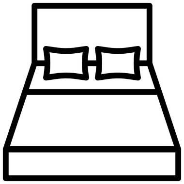 anahat tarzı ile yatak simgesi. vektör eps10 Illustration