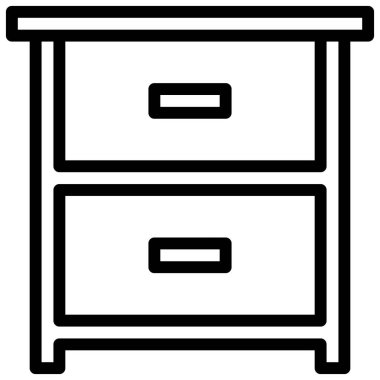 anahat stili ile çekmece simgesi. vektör eps10 Illustration