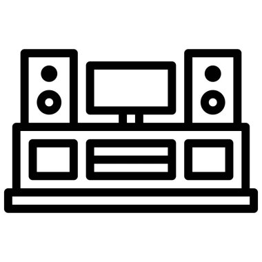 anahat stili ile Eğlence Merkezi simgesi. vektör eps10 Illustration