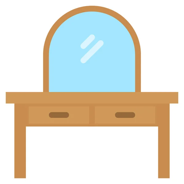 Tocador Icono con estilo plano. vector EPS10 Ilustración — Archivo Imágenes Vectoriales