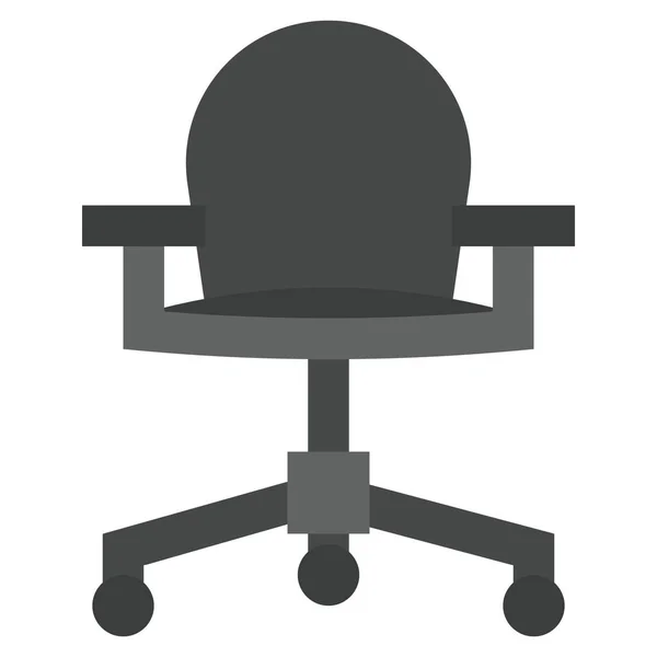 Офіцер стілець ікона з плоским стилем. Векторна Eps10 ілюстрація — стоковий вектор