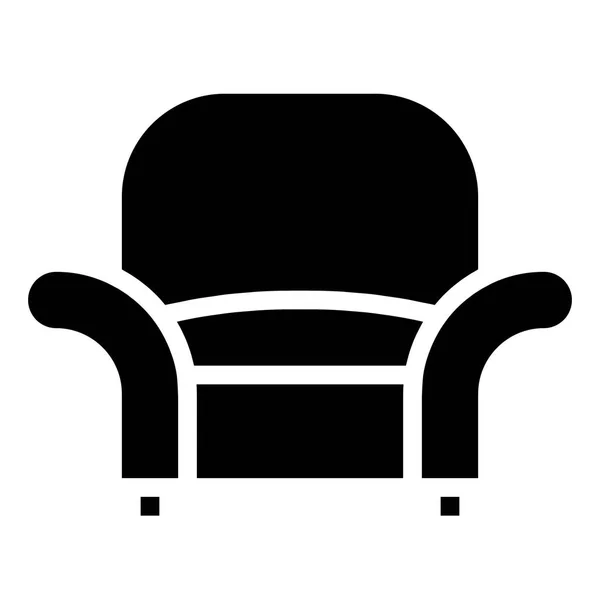 Fotel ikona ze stylem glif. Vector Eps10 ilustracja — Wektor stockowy
