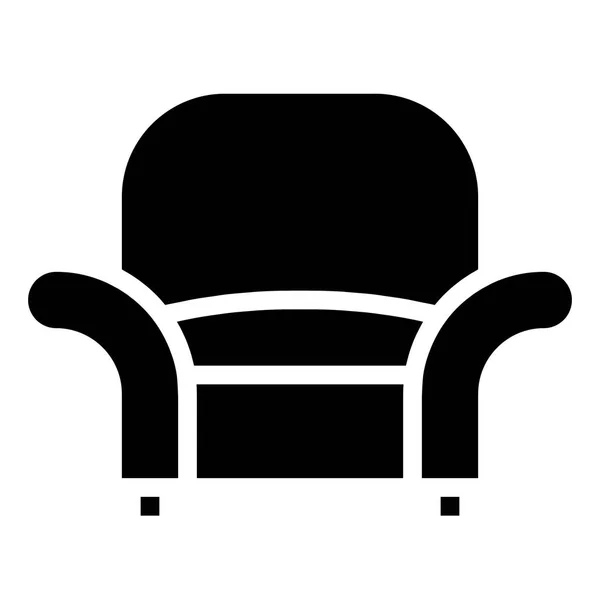 Sillón Icono con estilo Glyph. Vector EPS10 Ilustración — Archivo Imágenes Vectoriales