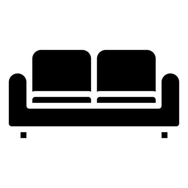 Іконка з диваном у стилі Гліфа. Вектор EPS10 Ілюстрація — стоковий вектор