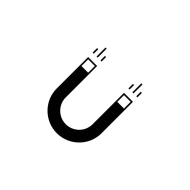 mıknatıs, simge, cazibe, siyah, kavram, tasarım, ekipman, düz, at nalı, illüstrasyon, izole, çizgi, manyetik, manyetizma, metal, modern, güç, bilim, işaret, çelik, sembol, teknoloji, web, wh