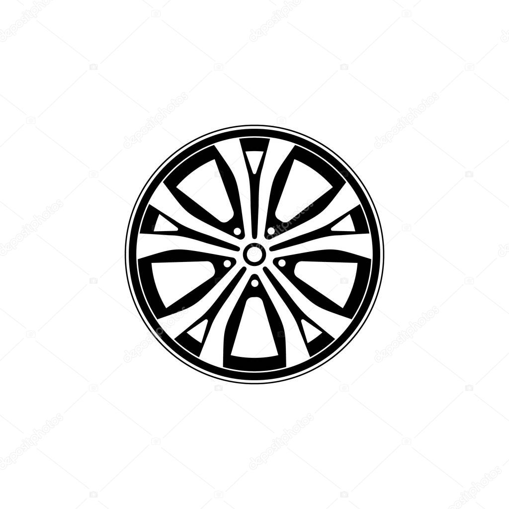 Car rim icon isolated on white background