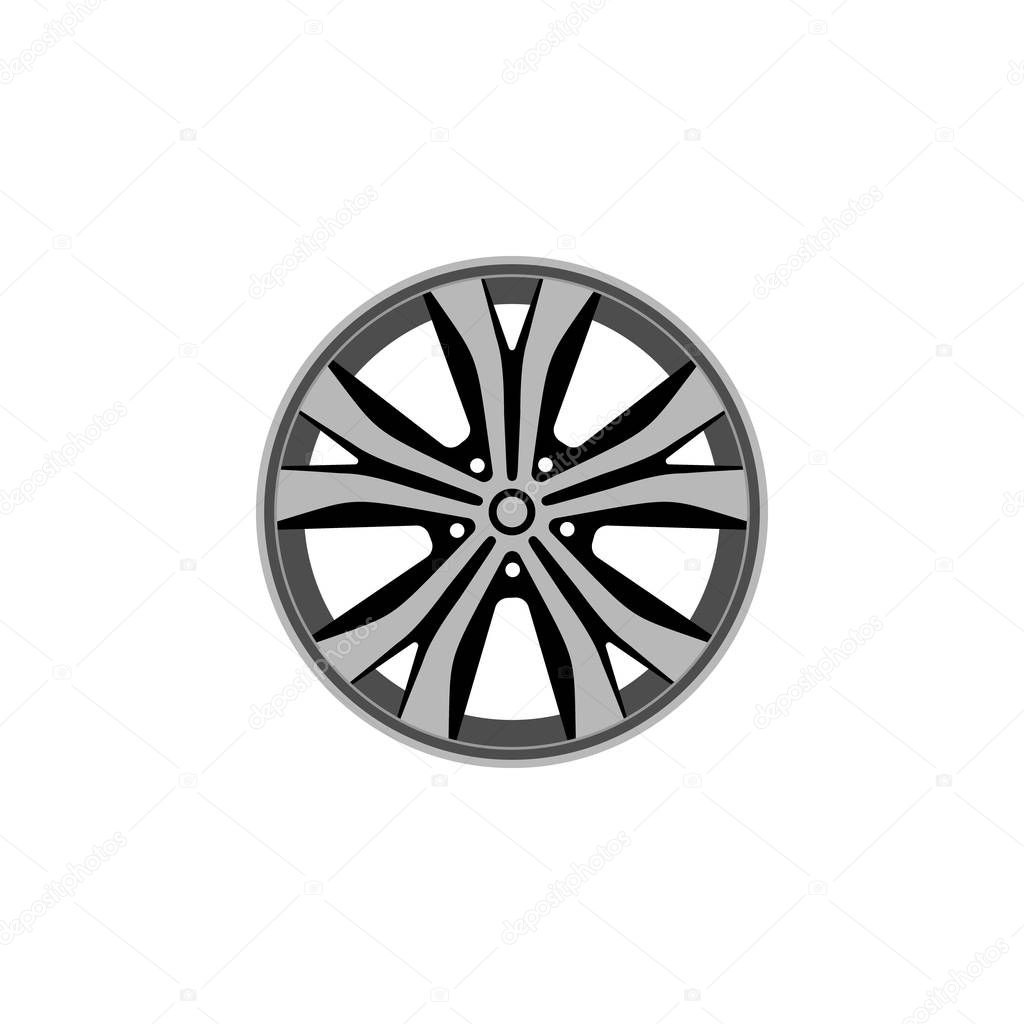 Car rim icon isolated on white background