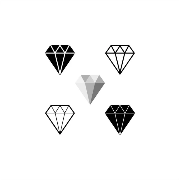 Diamond-ikonen. Kristall vektor. Jewerly illustration — Stock vektor