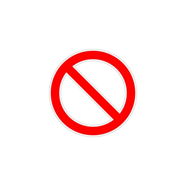Proibição de sinais vetoriais para rótulos e adesivos com linhas cortadas — Vetor de Stock