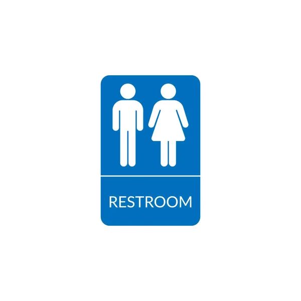 Ícone de sinal de banheiro isolado no fundo branco — Vetor de Stock