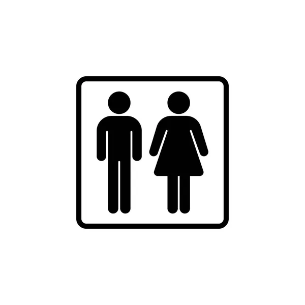 Toilettenschild-Symbol isoliert auf weißem Hintergrund — Stockvektor