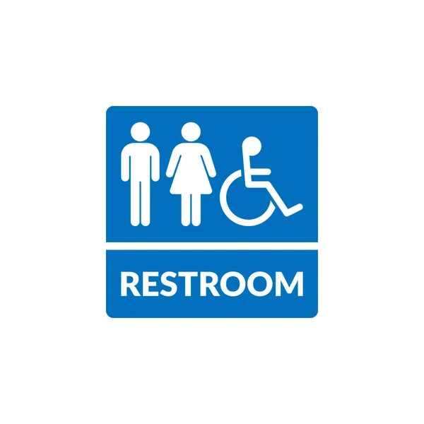 Restroom znak wektor izolowane na białym tle. — Wektor stockowy