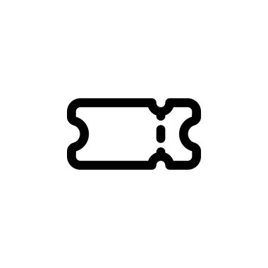 Bilet simgesi. Kupon Vektörü. Izole