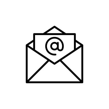 Posta Simgesi vektörü beyaz arka planda yalıtılmış