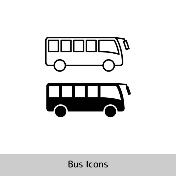 Bus icon. simple silhouette and outline illustration — Stock Vector