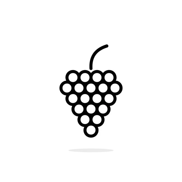 Grapes fruit line icon vector illustration — Stock Vector