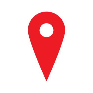 konum simgesi. harita iğne işaretleyici işareti.