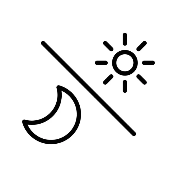 Ikona Słońca i Księżyca Wektor izolowany na białym tle — Wektor stockowy