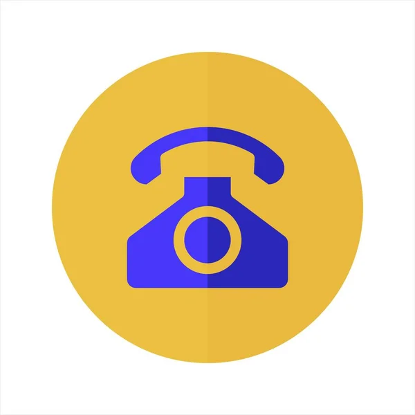 Telephone Icon Vector Isolated Any Purposes Illustration Graphic Contacts Sign — Stock Vector
