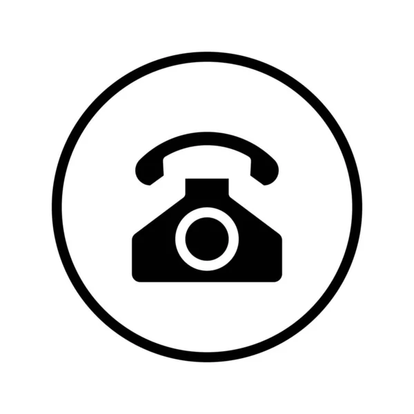 Telephone Icon Vector Isolated Any Purposes Illustration Graphic Contacts Sign — Stock Vector