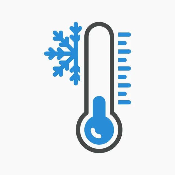 Hideg Hőmérsékletű Ikon Vektor Bármilyen Célra Elkülönített Hőmérő Szimbólum — Stock Vector