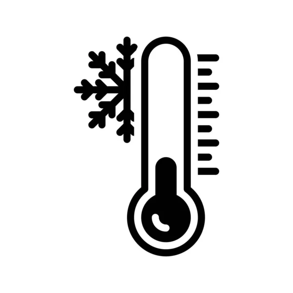 Hideg Hőmérsékletű Ikon Vektor Bármilyen Célra Elkülönített Hőmérő Szimbólum — Stock Vector