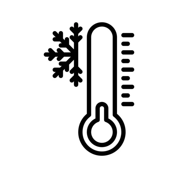Вектор Піктограми Холодної Температури Символ Термометра Ізольовано Будь Яких Цілей — стоковий вектор