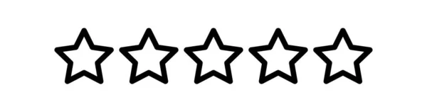 五つ星評価ベクトルグラフィックイラスト — ストックベクタ