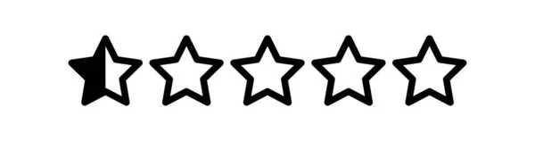 Half Stars Valutation Illustration Graphique Vectorielle Pour Tous Les Usages — Image vectorielle