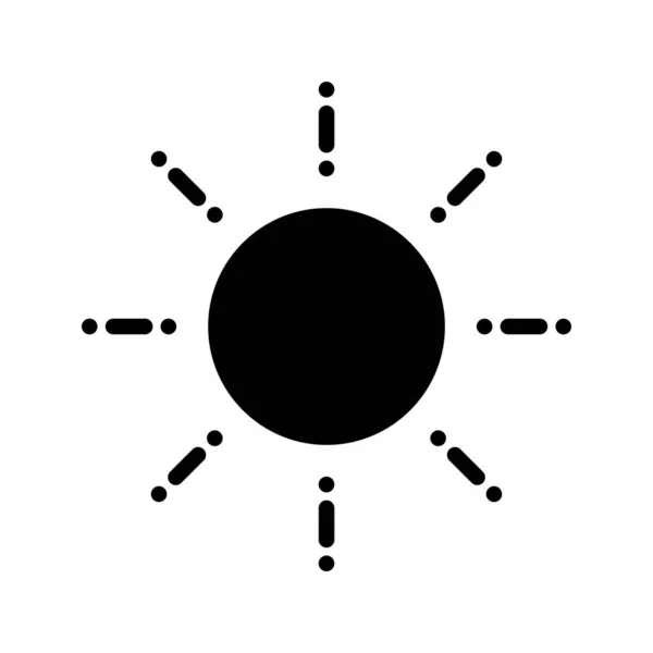Sonnensymbolvektorabbildung Isoliert Auf Weißem Hintergrund Perfekt Für Alle Zwecke — Stockvektor