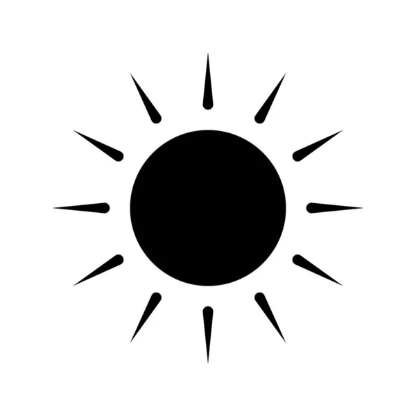 Icône Soleil Illustration Vectorielle Isolé Sur Fond Blanc Parfait Pour — Image vectorielle