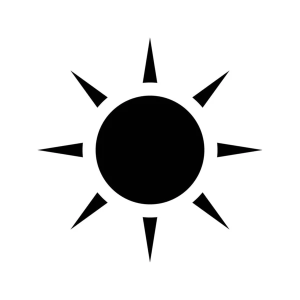 Векторная Иллюстрация Иконки Солнца Изолирована Белом Фоне Идеально Подходит Любых — стоковый вектор