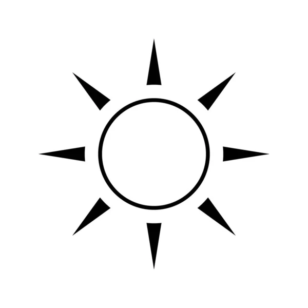 Ilustração Vetor Ícone Sol Isolado Fundo Branco Perfeito Para Qualquer — Vetor de Stock