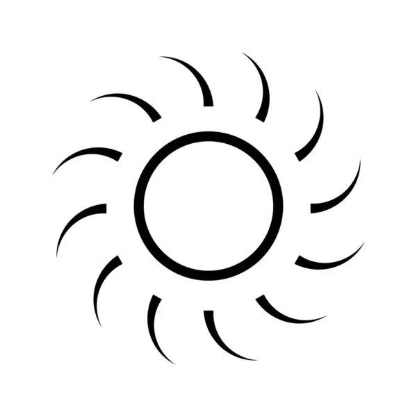 Sun Icon Vector Illustration Isolated White Background Perfect Any Purposes — Stock Vector