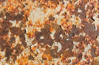 Çok eski paslı metal