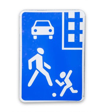 Beyaz arka planda yol işareti Yard